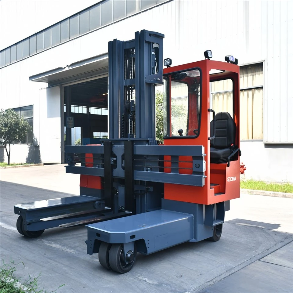 Cyflenwad Ffatri Tryc Cyrraedd Trydan Llawn 4.5ton 4500kg Stacker Pallet Math o Eistedd Gyda Chaban.